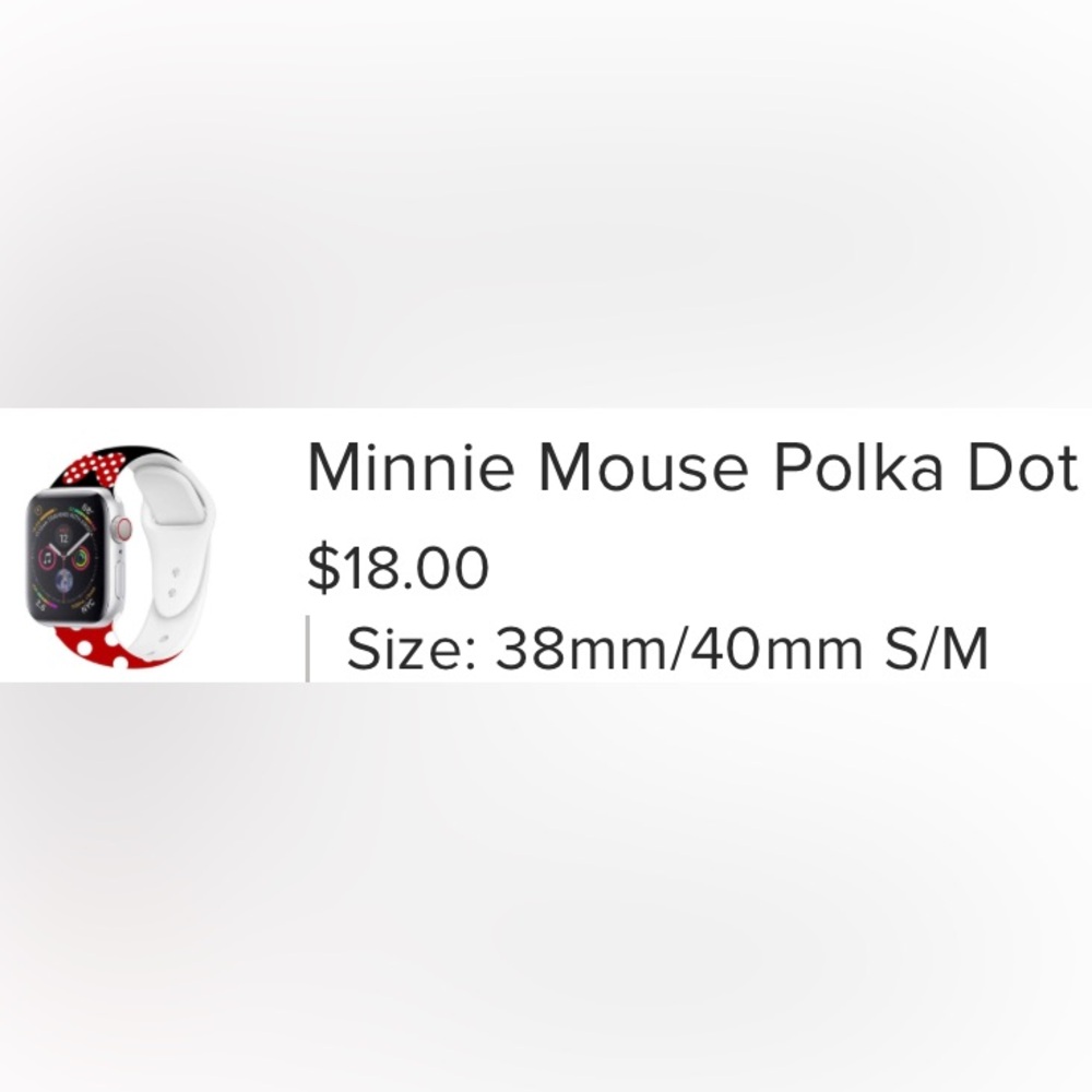 Minnie Mouse Polka Dot Kids Watch - White